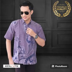 Kemeja batik pria Slimfit premium WAKATOBI Ungu Lapis furing/Kemeja batik pria lengan panjang SLIMFIT/kemeja batik pria lengan pendek/kemeja batik pria terbaru/kemeja batik terlaris