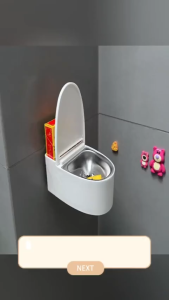 Hộp đựng tàn có hình toilet ngộ nghĩnh tiện lợi