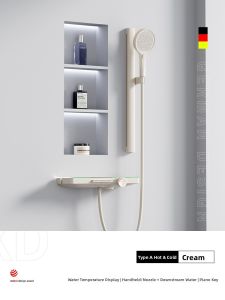 DXD | Cream Style Easy-install Separate Shower Set