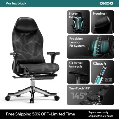 OKDO Vortex Ergonomic Office Chair Gaming Chair Flex Dragon Adaptive Mesh