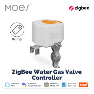 MOES | MOES Tuya Smart ZigBee Water Gas Valve Controller battery Automatic Low Power Consumption Voice Control with Alexa Google Home
