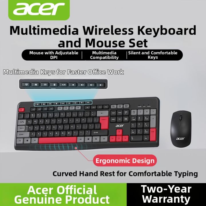 Acer | Silent Typing Wireless Keyboard and Mouse Set | Lazada PH
