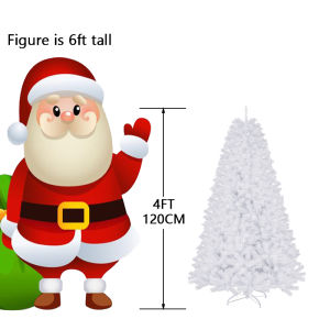 PROTREE 6ft/7ft Christmas Decoration PVC White Christmas Tree Craft Artificial Christmas Tree Decoration