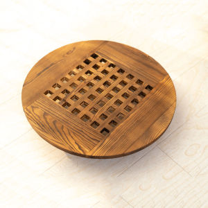 Solid Wood Movable Receptacle Flower Stand Flowerpot Base with Wheels Universal Wheel Receptacle Plate round Living Room Floor Special Offer