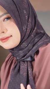 Tazbiya Scarf - Nuha Series I Tazbiya Hijab Voal Motif Jahit Tepi I Jilbab Motif Voal
