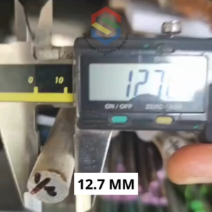 As alumunium 12.7 mm (1/2") 6061 round barr