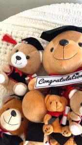 Convocation Graduation Bear - 4inch 7inch 30cm - Keychain Soft Toy Plushies Gift Event Corporate