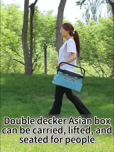 Fishing bags Fishing Tackle Box Fishing Box High Quality Double-Layer Tool Box Outdoor Lure Box Portable multi-function can be equipped with lure rod bait box cup holder fishing gear boxLure Fishing Box Outdoor Portable Double-Layer Tool Box Outdoor