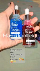 MAYDOOZA Nano Night Booster Body Serum Merah Original: Serum Mencerahkan Badan
