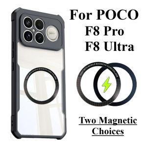 Clear Acrylic Car Magnetic Holder Case for MI POCO F8 F7 Ultra F6 F5 X7 X6 X5 M8 M7 Pro C85 C75 C65 C71 for Magsafe Airbag Cover