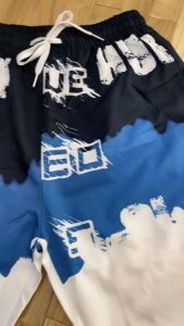 Celana Pria Gradient Contrast Pelindung Bawah Celana Jogger Elastis Cepat Kering Celana Olahraga