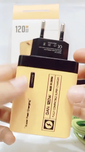 P43 GAN Charger Universal For Android 120W Super Fast Charging Adapter Suit Batok+Kabel USB Charge pengisi daya cepat