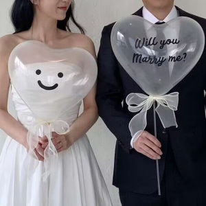 Propose Love Heart Balloons Certificate Photography Props Decoration Valentines Day Celebration Confetti Balloons Decor