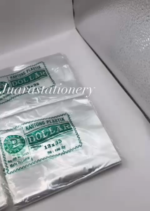 Plastik Dollar 12x35 Ketebalan 0.1 / Kantong Plastik Bening Plastik Sedang