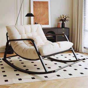 Lazy Rocking Chair Sofa Chair Adjustable Nordic Reclining Chair Sunchair Leisure chairs for Living Room Home