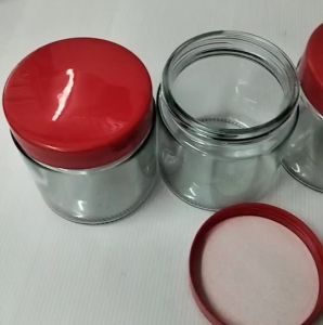 โหลแก้วกลมฝาแดงแบบเกลียว ขนาด0.7ลิตร(700ml.)