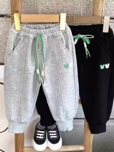 Outlets Big Sale Boys and Girls Winter Fleece-lined Thickened Casual Sweatpants Kids Baby Single-Layer Fleece-Lined Sports Pants