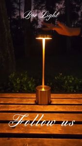 Vimite LED Table Lamp Night Lighting Desk Light Wireless USB Rechargeable Adjust Brightness Bar Decorative Light For Cafe Hotel Study Bedroom