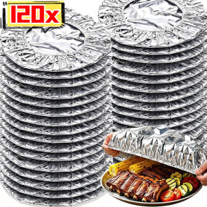 120/10x Aluminum Foil Bowl Cover Kitchen Food Preservation Wraps Reusable Aluminum Foil Film Covers Picnic Fresh-keeping Bag