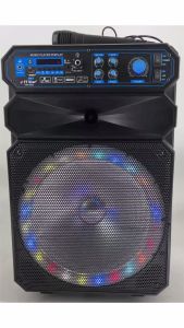Megapro FPA-1212 12 Inch Trolley with Wired Microphone Charging High Power Speaker (with wheels)