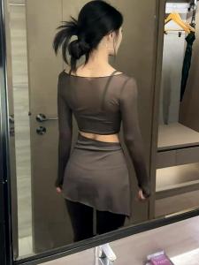 ชุดโยคะแขนยาวแบบบางสำหรับผู้หญิงพร้อมแผ่นรองหน้าอก ชุดโยคะสำหรับออกกำลังกาย วิ่ง โยคะ พิลาทิส ฟิตเนส ชุดกีฬา