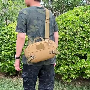 Mens Fishing Waist Bag Tactical Sports Sling Backpack Outdoor Camping Climbing Running Crossbody Bags Large Hunting Rig Pouch