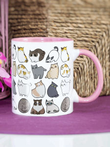 Cute Cartoon Cat Ceramic Mugs Office Water Cups Birthday Gifts for Friends Fatty Cat Big Collection Drinking Cups from China