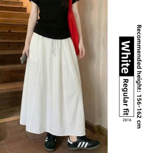 YAYANGREN | Plus Size White New A-Line Skirt Summer Quick-Dry
