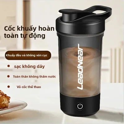 Bình Lắc Điện USB 450ml Máy Xay Protein Whey Cầm Tay Cốc Khuấy Tự Động Hoàn Toàn Sạc Lại Được Máy Xay Sinh Tố Thể Thao Phòng Gym
