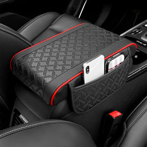Car Centre Consoles Armrest PU Leather Memory Foam Armrest Pad Cushion With Pocket Bag Fit for 31cm x 18cm Subaru XV XT Forester Outback Legacy Arm Rest