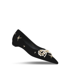 HOOV | Original Red Velvet Flat Shoes with Bow