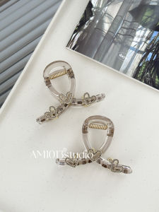 AM1013 ประดับผมรูปหัวใจโลหะทำมือ ทรงครึ่งหัว ทรงคลิปปลาฉลาม ทรงอักษร อุปกรณ์ตกแต่งผมสำหรับผู้หญิง ประดับผมแฟชั่น