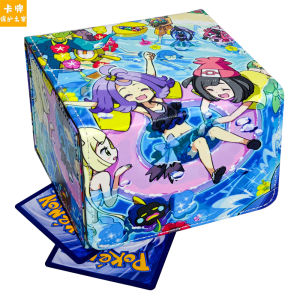 Large Capacity Pokemon Card Box Asselora Leather Card Sleeve Jacket Game of Thrones Card Holder Storage Case
