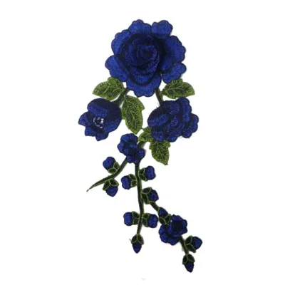 Clothes Badges Colorful Embroidered Patches Clothes Sticker Iron On Patch Long String Flowers Embroidery Patches