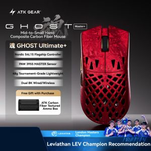 ATK GHOST Composite Carbon Fiber Wireless Gaming Mouse PAW3950 Ultra Sensor 48G Lightweight Esports Mouse 8K Competitive Gamer