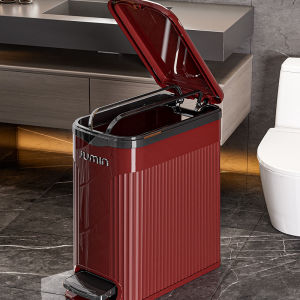 Luxury Foot Pedal Trash Bin with Lid for Home Narrow Spaces