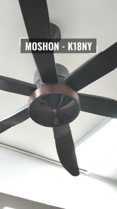 KDK K18NY-RBR / K18NY-SBR [180CM/70"]6 BLADES REMOTE CONTROL CEILING FAN W TWIN DC MOTOR TECHNOLOGY