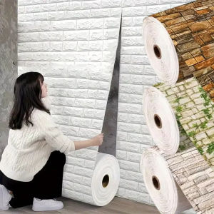 70CM 3D Wall Sticker Self Adhesive Background Decor Bedroom Living Room Bathroom Waterproof Wallpaper For Home Decoration