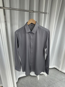 Special Offer! Offline Price 299! Glossy And Elastic! Autumn Mens Commuter Business Long Sleeve Shirt Standard Fit Casual Wear