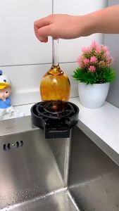 ที่ล้างแก้ว อัตโนมัติ อุปกรณ์เสริมสำหรับอ่างล้างจาน หัวฉีดล้างแก้ว แรงดันน้ำสามารถเข้าถึงทุกส่วนได้ง่าย