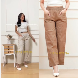 Celana Korea terbaru Willow pants Celana wanita Jumbo 45-110 kg Bahan Twill Street Tebal dan Halus