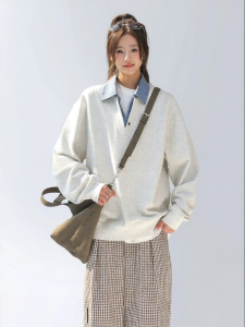 American Patchwork Loose Fit Slim Hoodie