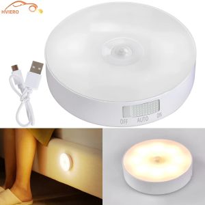 Đèn Ngủ Cảm Biến Chuyển Động Không Dây Đèn Tường Tròn 8LED Cho Phòng Ngủ Tủ Quần Áo Cầu Thang Tủ Quần Áo Đầu Giường - Bao Gồm Pin