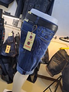 CELANA JEANS PENDEK PRIA STRAIGHT GREEN ND TERBAIK TERLARIS BEST SELLER