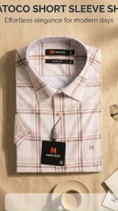 Áo sơ mi tay ngắn Khatoco (M-3XL)
