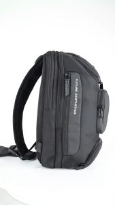 VIDEO [Msia Stock] Mens Leather Chest Bag Cross body Bag Portable Bag Pack Shoulder Sling Pouch Travel Bag