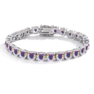 Sparkling 0.5ct 5mm Moissanite Tennis Bracelet AB COLOR for Women Party Fine Jewelry S925 Sterling Silver Diamond Bracelets
