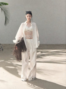 OAKMOO | Bộ Quần Áo Nữ Dài Tay Form Rộng Chất Cotton Thêu