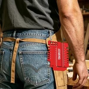 New Alloy Woodworking Multi-Tool: 4-in-1 Drill Guide Positioning Jig Measuring Ruler & Marking Gauge for DIY Carpentry
