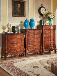 Rustic American Style Solid Wood Chest of Drawers Storage Cabinet